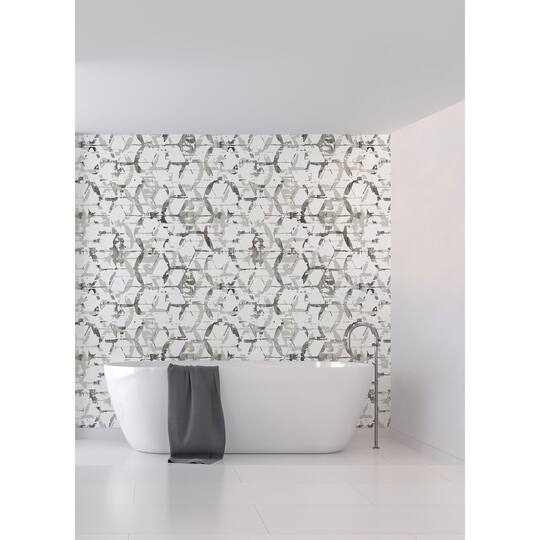 Katie Hunt Dove Gray Hex-A-Gone Wall Mural